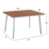 Fotoja e Tavolinë alumini me polywood 120×80×72 cm (HM5562.01), bardhë, Picture 2