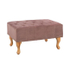 Fotoja e Stol piano Emma Chesterfield velur dusty pink këmbë druri natyral 78×46×40 cm (HM226.05), rozë, Picture 1
