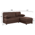Fotoja e Sofa këndore me 2 hapësira magazinimi Ege 188×145×84 cm (HM3134.02), kaftë, Picture 2