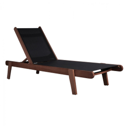 Fotoja e Shezllon profesional Oak Creta arre & mbulesë e zezë 202.5×66.5×30.5 cm (HM10356.03), zezë