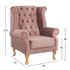Fotoja e Karrige Polina velur dusty pink 83×75×107 cm (FB90053.05), rozë, Picture 2