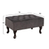 Fotoja e Stol piano Emma Chesterfield velur gri këmbë druri e errët 78×46×40 cm (HM226.10), gri/ kaftë, Picture 2
