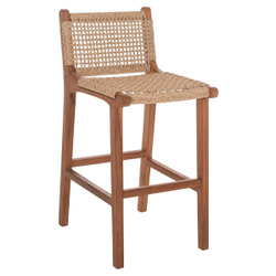 Fotoja e Stol bari prapa me dru teak & litar 40×53×89 cm (HM9381.01)