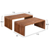 Fotoja e Set tavolinash për kafe kafe Nya 116x60x46,5Hcm (HM9548), Picture 2