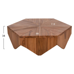 Fotoja e Tavolinë për kafe Hexagon druri teak (HM9790)