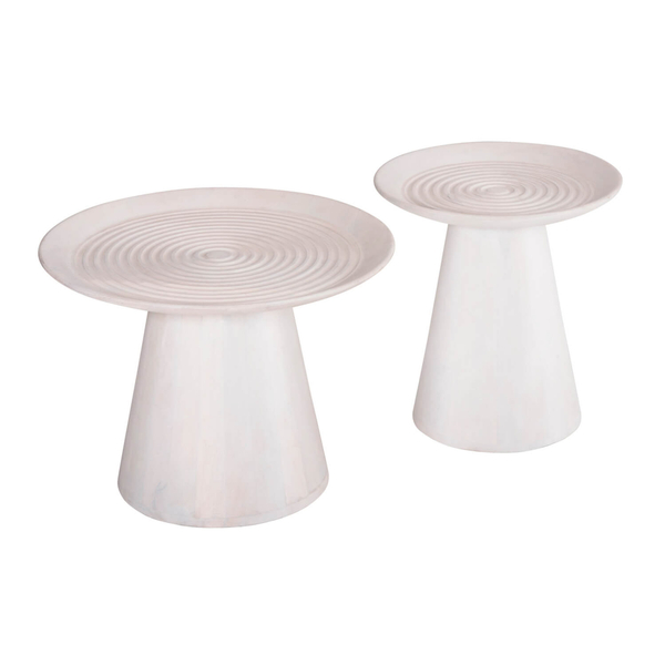 Fotoja e Set Sedge 2 tavolina kafe rrumbullakët Φ90&Φ40cm (HM11944)