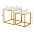 Fotoja e Set tavolina anësore Grelay 2-pjesësh MDF & metal 45×45×50 cm (HM8762.11), Picture 2