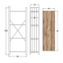 Fotoja e Raft për libra Indus 60×30×150 cm (HM9425), gri, Picture 2