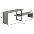 Fotoja e Set mobilie për TV zgjerues Brigitte 110–160x30x45Hcm (HM8892.11), gri/ zezë, Picture 2