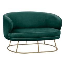 Fotoja e Sofa Arien 2-ulëse velur gjelbër (HM8492.03), gjelbër/ ari