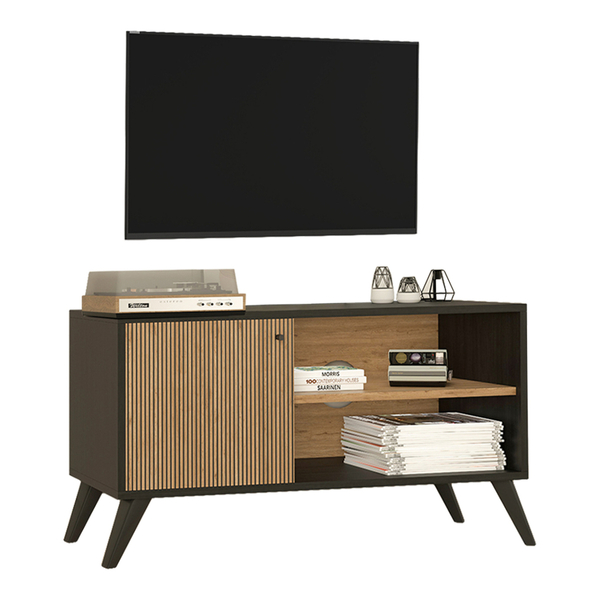 Fotoja e Komodë për TV Kruden 100x40x51Hcm (HM9443.11), zezë