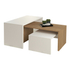 Fotoja e Set tavolina për kafe 3-pjesësh Bentil 65x35x45Hcm (HM9444.11), bardhë, Picture 1