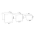 Fotoja e Set tavolina për kafe 3-pjesësh Bentil 65x35x45Hcm (HM9444.11), bardhë, Picture 2