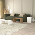 Fotoja e Set tavolina për kafe 3-pjesësh Bentil 65x35x45Hcm (HM9444.11), bardhë, Picture 5