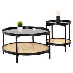 Fotoja e Set tavolina për kafe 2-pjesësh Seitz Φ80cm & Φ50cm (HM21086)