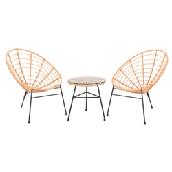 Fotoja e Set kopshti lounge Allegra (HM21047.11), bezhë/ zezë