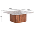 Fotoja e Set 2 tavolina për kafe katrore Volti – – (HM21079), gri, Picture 2