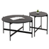Fotoja e Set tavolina për kafe Ronda 2-pjesësh Φ80cm & Φ50cm (HM21089), zezë, Picture 1
