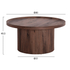 Fotoja e Set tavolina për kafe Margon 2-pjesësh Φ80cm & Φ45cm (HM21084), kaftë, Picture 2