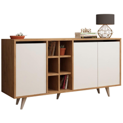 Fotoja e Komodë melamine 140×40×86 cm (HM9432.02), bardhë