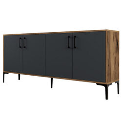 Fotoja e Komodë melamine 180×35×78 cm (HM9428.01), gri