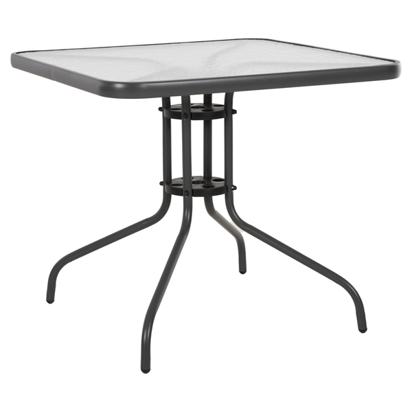 Fotoja e Tavolinë katrore jashtë Figo 80×80×71 Hcm (HM5972.01), gri