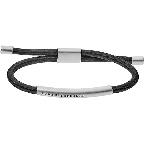 Fotoja e Byzylyk për meshkuj Armani Exchange AXG0041040, 23cm, i zi/argjendtë