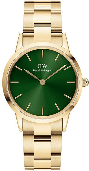 Fotoja e Orë për femra Daniel Wellington Iconic Link Emerald, e artë