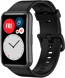 Fotoja e Rrip silikoni 4wrist për Huawei Watch FIT, FIT SE, FIT New, i zi