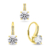 Fotoja e Set asksesorë për femra Brilio Silver sBS3757 Vathë + Qafore, artë, Picture 1