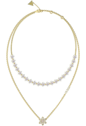 Fotoja e Qafore për femra GUESS White Lotus JUBN04130JWYGWHT/U, 48.5cm, e artë