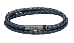 Fotoja e Byzylyk për meshkuj HUGO BOSS, 17.5 cm, i hirtë/kaltër