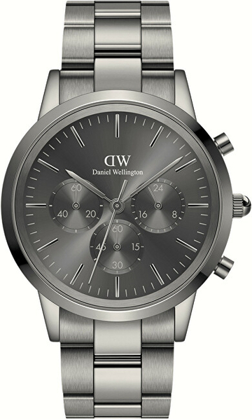 Fotoja e Orë për meshkuj Daniel Wellington Iconic Chronograph Link hDW355, e argjendtë