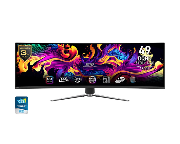Fotoja e Monitor MSI MPG 491CQP QD-OLED, 49", DQHD, 144Hz, i zi