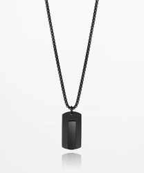 Fotoja e Qafore Pig & Hen DOGTAG NECKLACE, e zezë