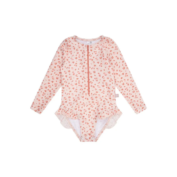 Fotoja e Swimsuit | Leopard | Rozë për vajza me mëngë të gjata 74/80