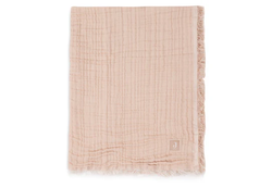 Fotoja e Batanije Muslin 120x120cm Fringe Moonstone/Ivory