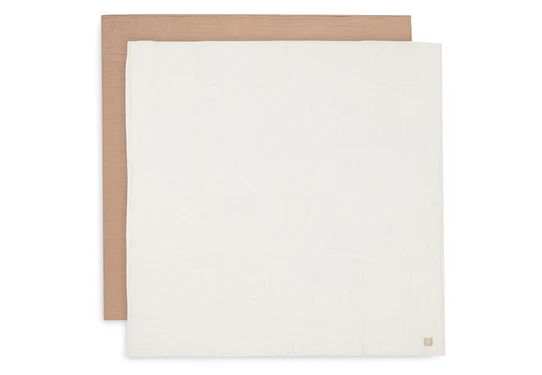 Fotoja e Mbulesa te holla muslin 115x115cm Biscuit/Ivory - 2 Pack