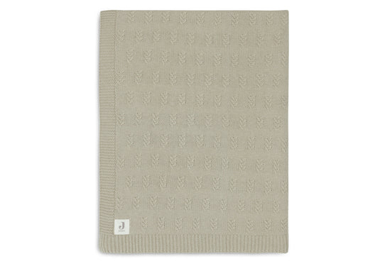 Fotoja e Plaf per bebe 75x100cm Grain Knit- Olive Green/Velvet