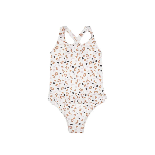 Fotoja e Swimsuit | Leopard Khaki | për vajza pa mëngë 110/116