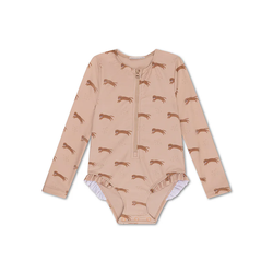 Fotoja e Swimsuit | Roamer | ngjyrë bezhë për vajza me mëngë të gjata 98/104