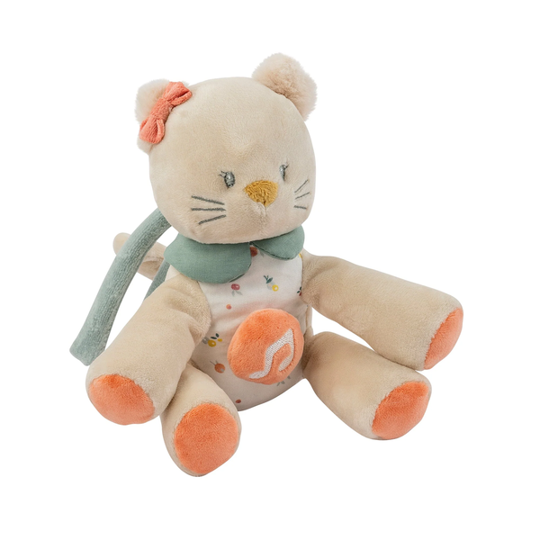 Fotoja e Loder përkëdhelëse me muzike Cat Lana- 20 cm - Sand beige
