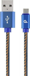 Fotoja e Kabllo USB Gembird, USB-A - microUSB, 1m, e kaltër