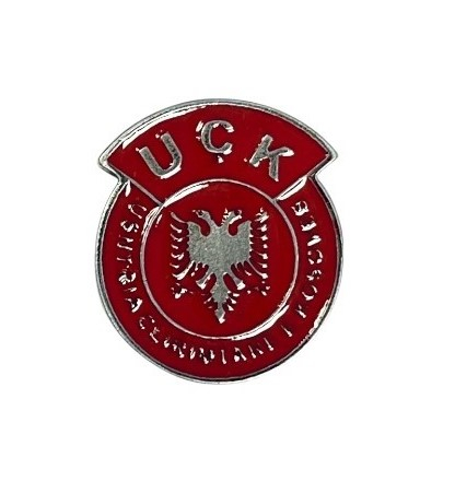 Fotoja e Pin Rezniqi – “Stema e UÇK-së”, metalike e ngjyrosur me të kuqe