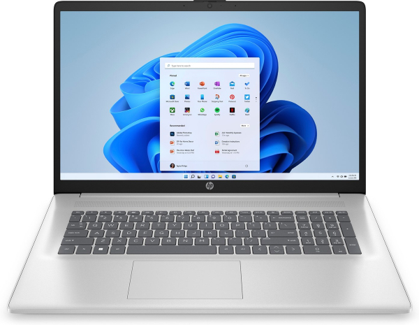 Fotoja e Laptop HP 17-cp2075nw AMD, 17.3", AMD Ryzen 5 7520U, 16 GB RAM, 512 GB SSD, i argjendtë