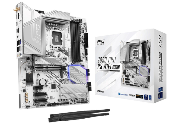 Fotoja e Pllakë amë ASRock Z890 Pro RS WiFi White