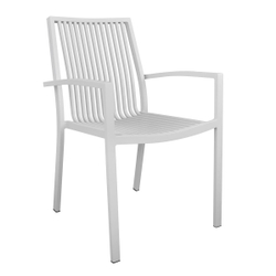 Fotoja e Karrige aluminum BRONCA HM5130.01 54,2x59x83,5 cm, e bardhë