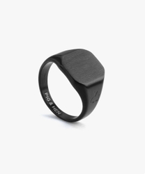 Fotoja e Pig & Hen SIGNET RING 16 MM CLASSIC - BLACK - 63