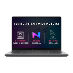 Fotoja e Laptop ASUS ROG Zephyrus G14 (GA403WR‑NEBULA109X), 14" 3K OLED, Ryzen AI 9 HX 370, RTX 5070 Ti, 32 GB RAM, 1 TB SSD, i hirtë