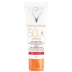 Fotoja e Krem mbrojtës ndaj diellit Vichy Capital Soleil Anti‑Ageing 3‑in‑1 Antioxidant Care SPF 50, 50ml